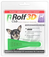 Капли 3D для собак от блох и клещей до 4 кг.